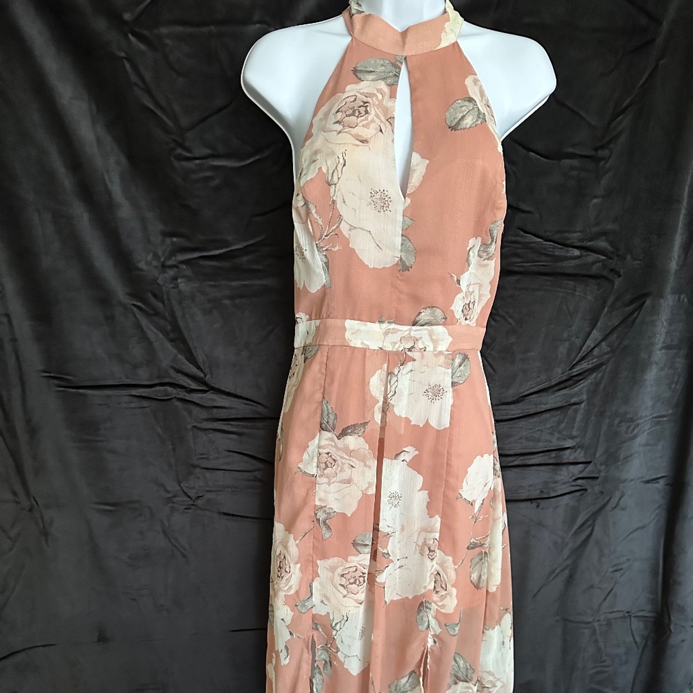 Dynamite peach floral maxi dress, sizeXS